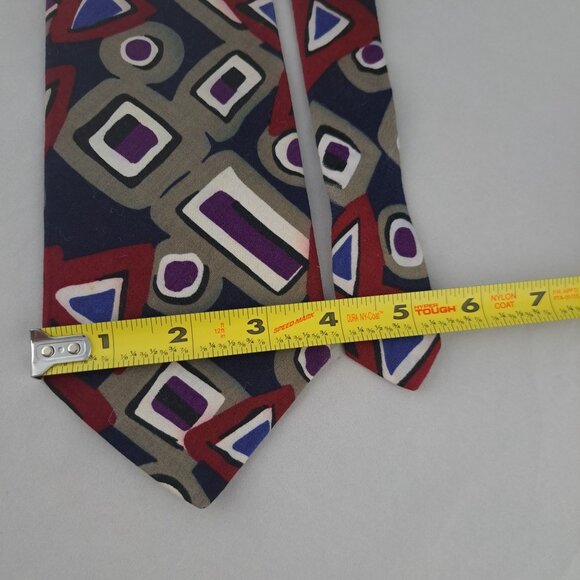 Van Heusen Mens Retro Geometric Pattern Cotton Tie 3 3/4" Wide USA - Picture 2 of 10
